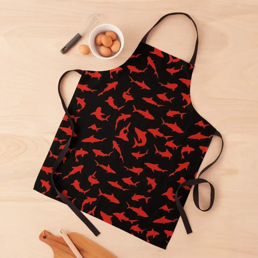 

I love sharks the ocean king Apron Kitchen Items For Home Hairdresser For Man Haircut Restaurant Apron