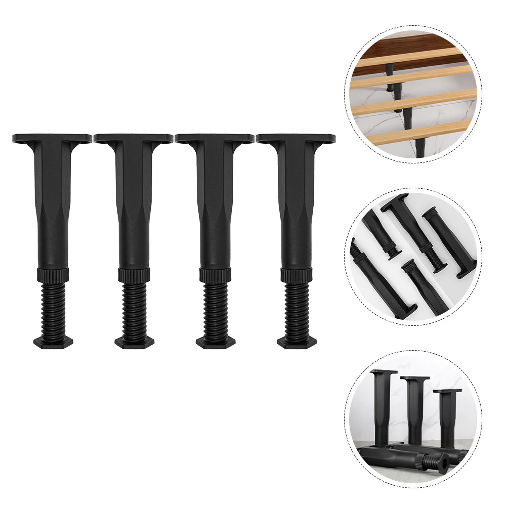 4 Pcs Adjustable Support Feet for Bedframe Leg Legs Replacement Home Replacements Frames