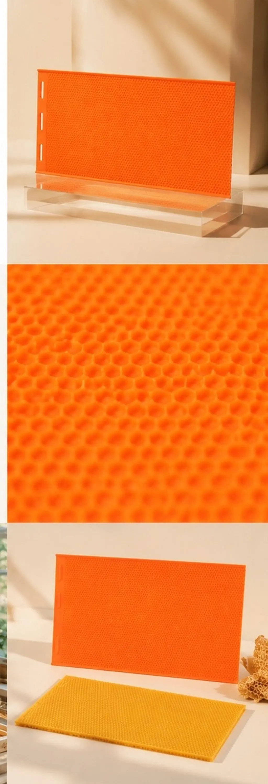 Beeswax Press Sheet Silicone Honeycomb Wax Sheet Mold Sky-Blue Easy Clean Flexible DIY Beekeeping Accessories Beehive Wax Mold