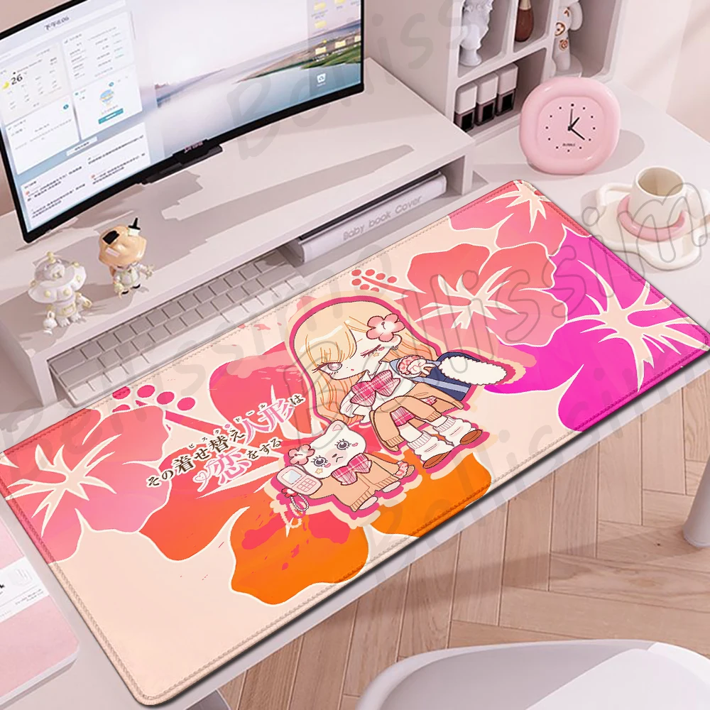 حار Playmat أنيمي M-My Dress Up D-Darling Mousepad كبير الألعاب ماوس الوسادة قفل حافة لوحة مفاتيح الكمبيوتر Tablemat تمديد حصيرة مكتبية