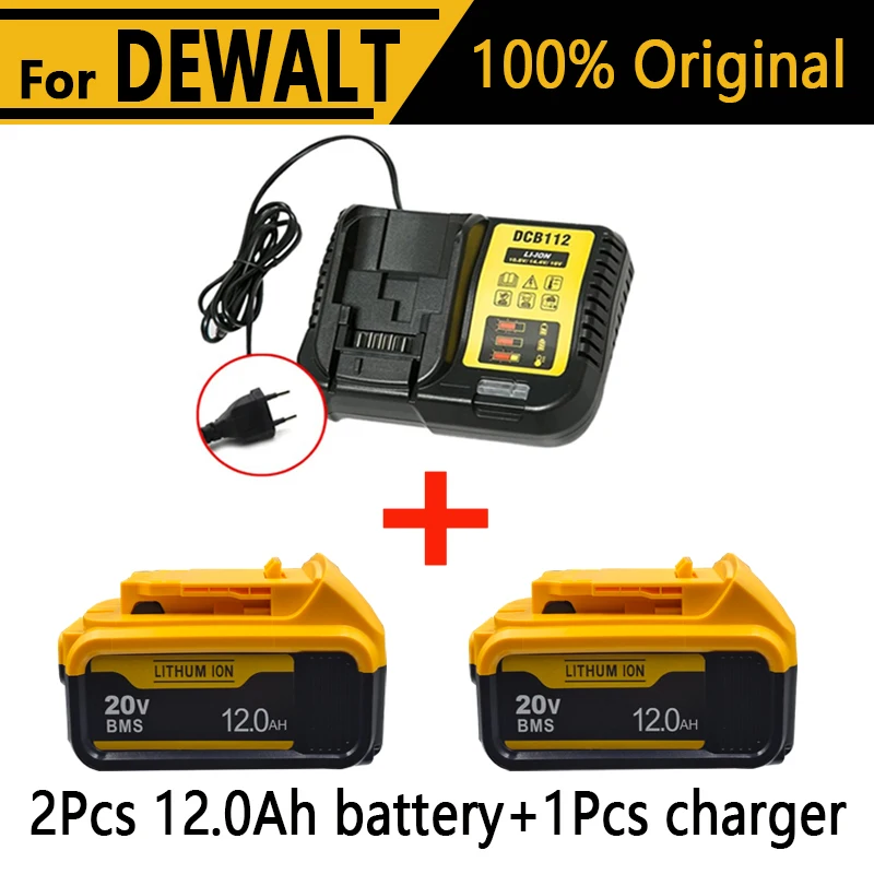 تعزيز كبير 20 فولت بطارية أيون الليثيوم ، لأداة الطاقة ديوالت DCB606 ، DCBGene ، DCB206 ، DCB200 ماكس ، 20 فولت ، 60 فولت 12 أمبير ، بطاريات 18 أمبير