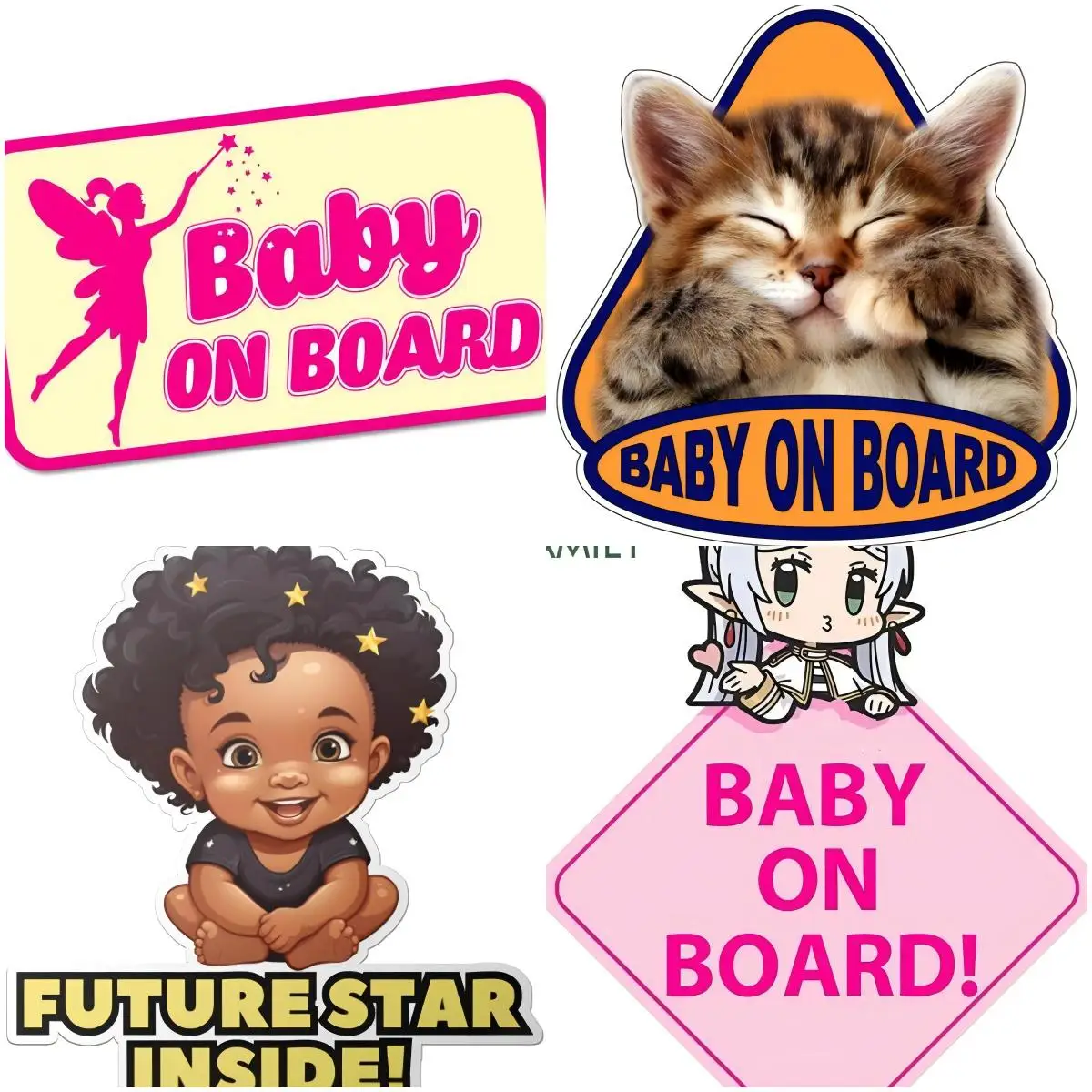 

Baby on Board Decal Car Truck Van Bumper Window Wall Reflective Decal Saticker Accessories