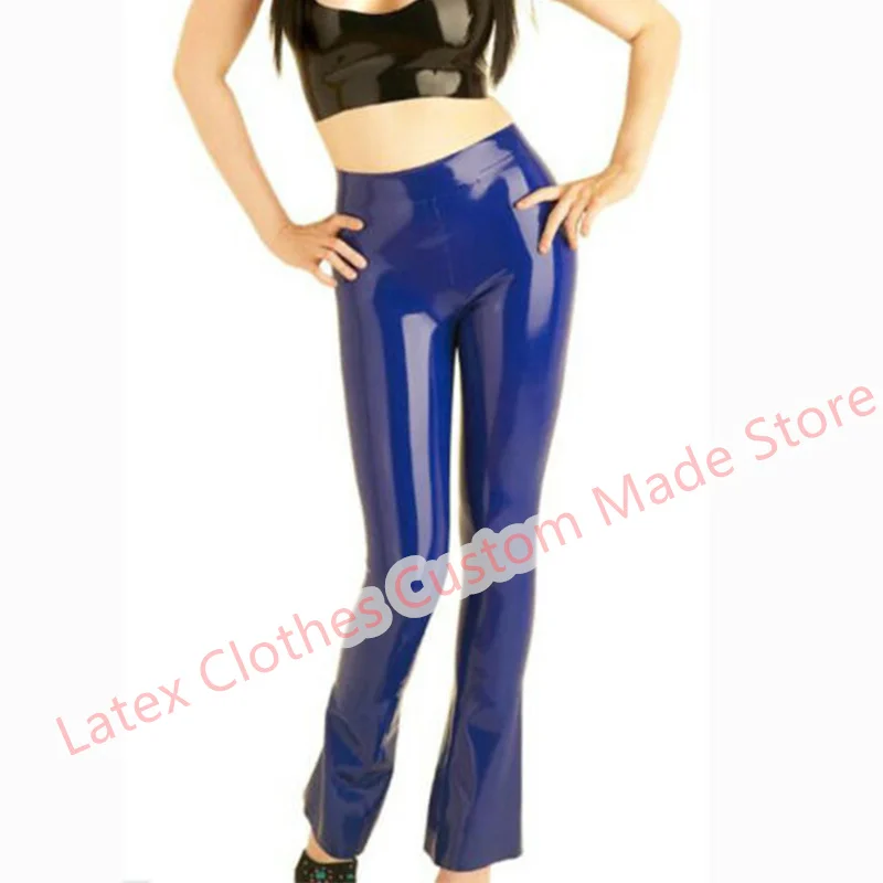 

Синий цвет, сексуальное женское белье для женщин, латексные брюки ручной работы, резиновые брюки, фетиш-костюмы для косплея на заказ