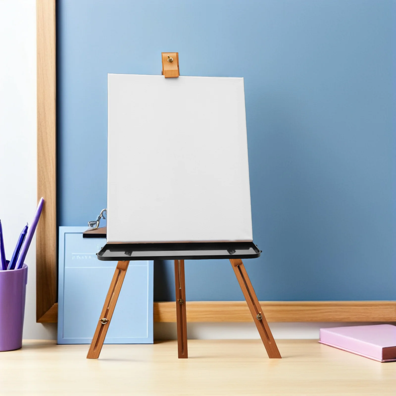 2 Buah Rak Easel Lepas Pasang Portabel Ringan Rak Sketsa Plastik Platform Penyimpanan Seniman Organizer Perjalanan Melukis