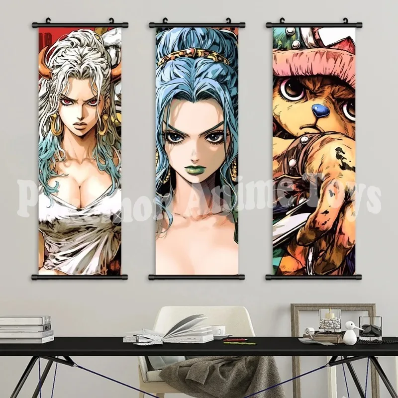 One Piece Hanging Decorative Paintings Nami Wall Artwork Canvas Robin Scrolls Pictures Anime Posters Yamato Home Decoration Gift