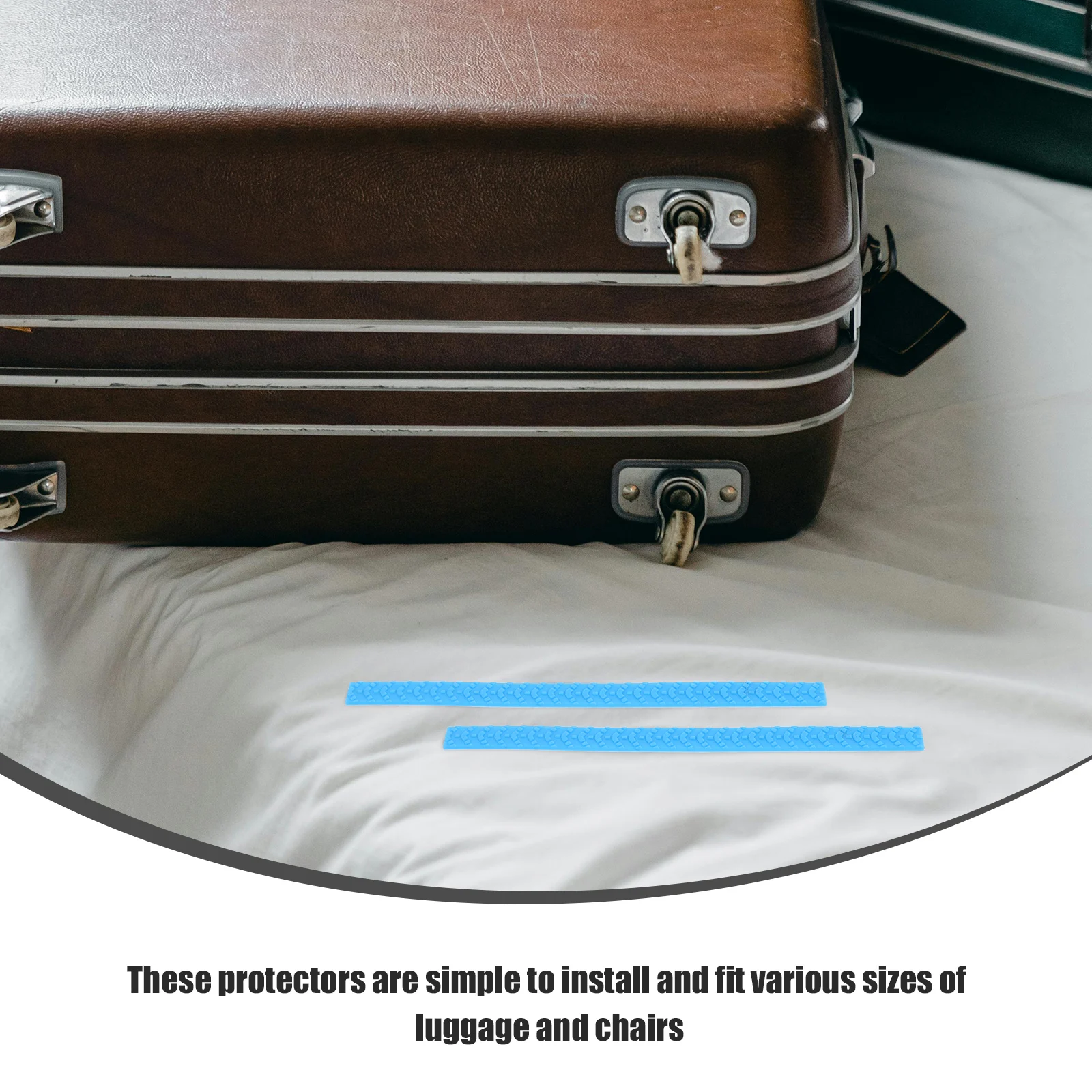 

4 Pcs Silicone Case Luggage Caster Protector Covers Suitcase Floor Wheel Anti-skid Chair Leg Silica Gel for Chairs