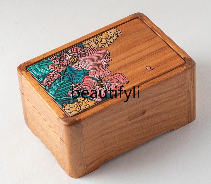 

rosewood solid wood jewelry box exquisite storage box high-end Chinese style 2024 new