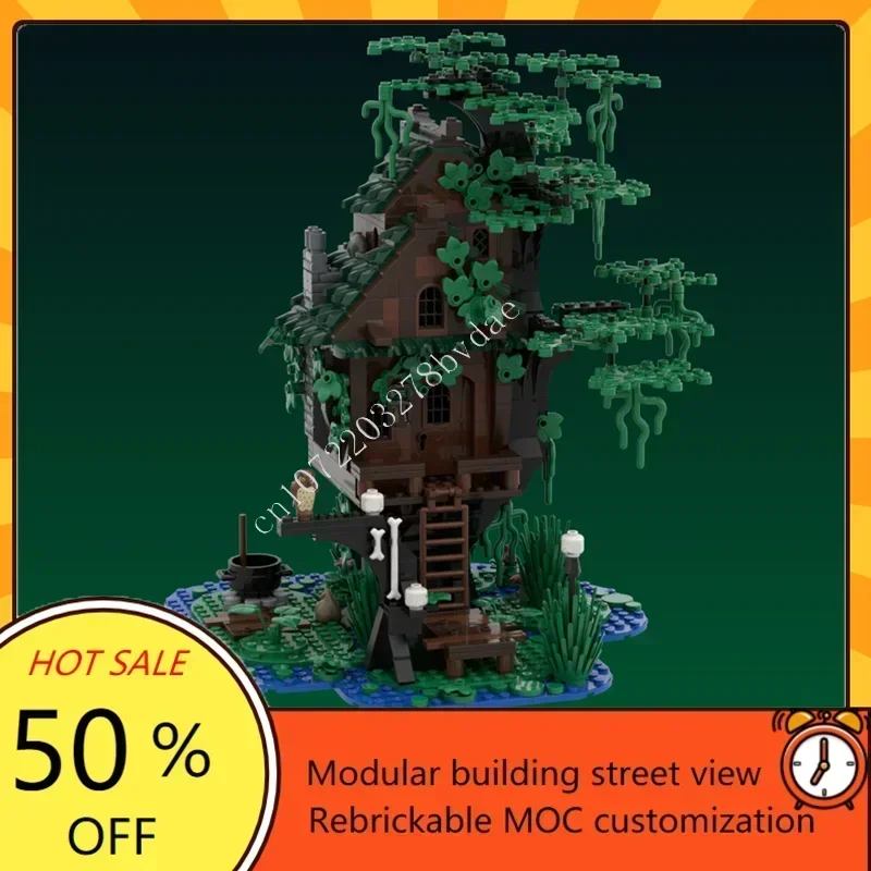 830PCS Witch's Swamp Tree House DIY Assembly Model Toy - Creative Street View Modular MOC Custom Architecture Puzzle Gift