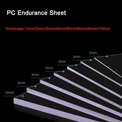 PC Endurance Sheet Polycarbonate Transparent Materials Plastic Sheet Custom Cut Plastic Sheet Profile Plate Thick 1-10mm