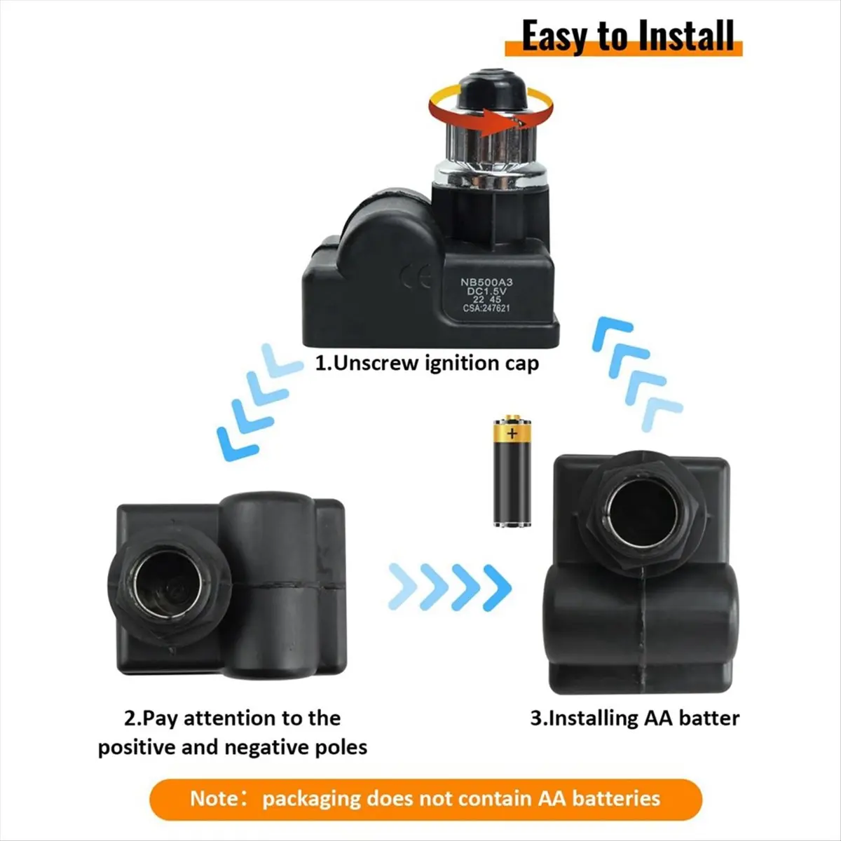 

Комплект воспламенителя A36R -IG3007 для Ultimate Grill Аксессуары с электродами Электродные провода, установленные зажигателем