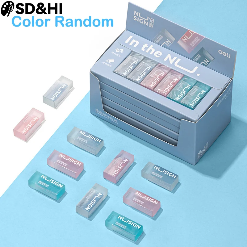 Rubber Soft Erasers Transparent Eraser Ins Simplicity Solid Color Eraser Wipe Clean Eraser Lovely Student Stationery Supplies