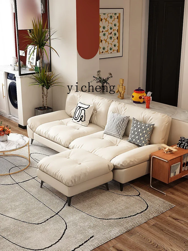 TQH technology cloth sofa cloud fabric art living room cream wind foldable apartment simple