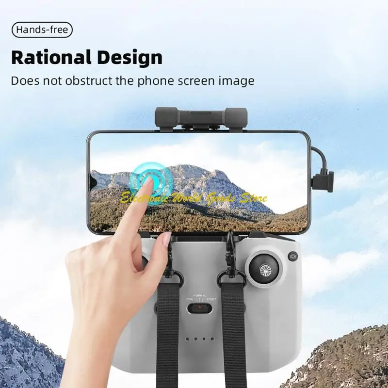 A3PD調整済みリモートコントローラーストラップネックストラップダブルフック​​ベルト固定クリップ3フライトドローン