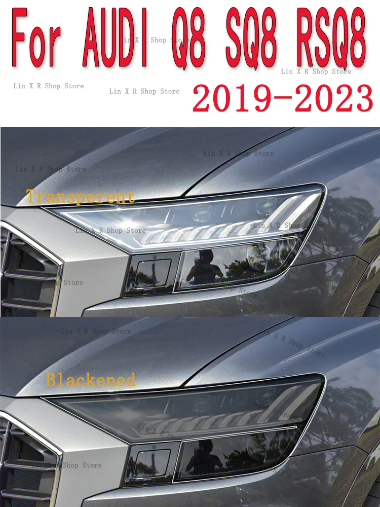 

Для AUDI Q8 SQ8 RSQ8 2019-2023 автомобильная внешняя фара против царапин, передняя лампа, оттенок, защитная пленка из ТПУ, аксессуары для ремонта