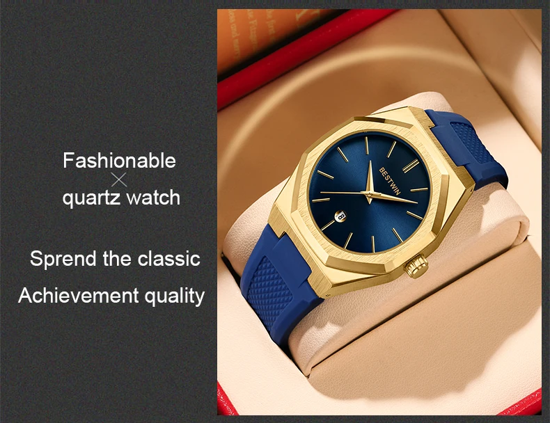 ساعة كرونوغراف رجالية رياضية عصرية مقاومة للماء من السيليكون كوارتز من أفضل العلامات التجارية الفاخرة مع التاريخ - Reloj Para Hombre 2025 #6