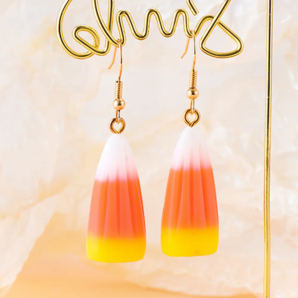 Catuni Halloween Candy Corn Drop Earrings Cute Acrylic Dangle Earring Jewelry Accessories Gifts for Women Free Shipping