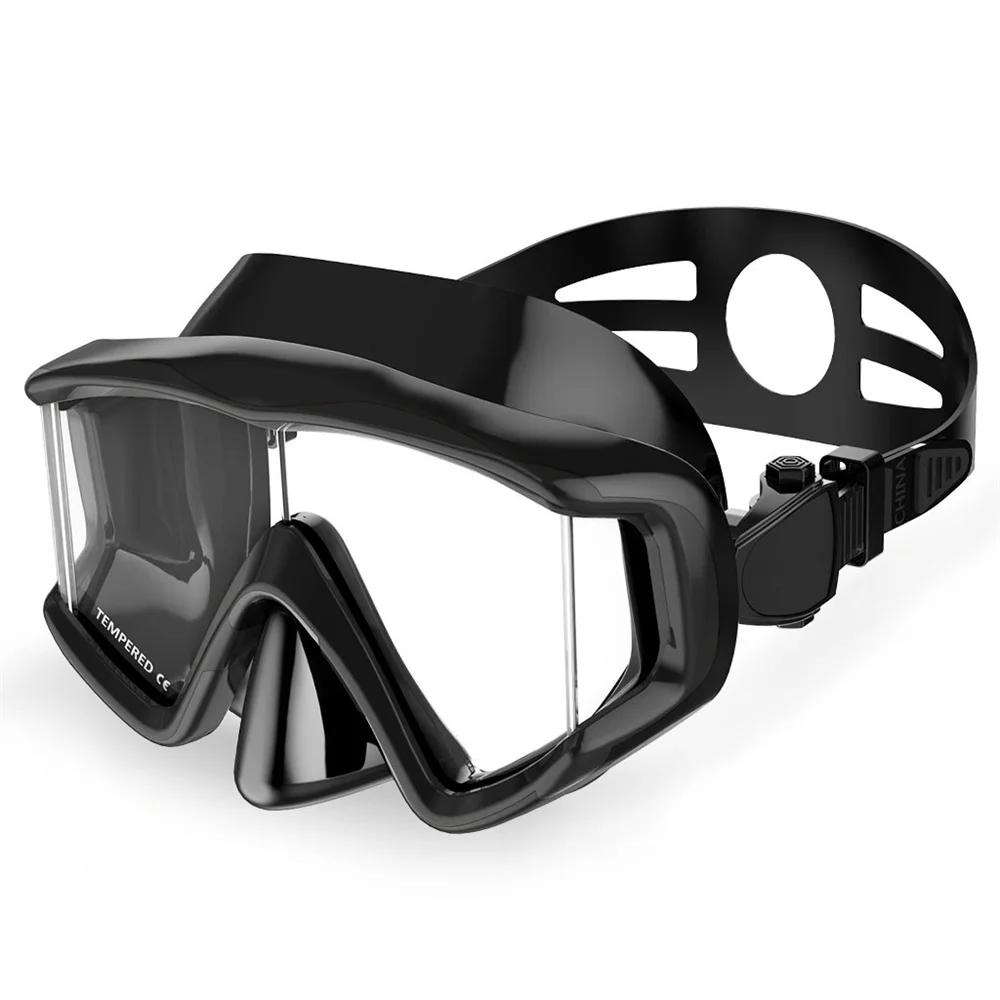 Toughened Glass Snorkeling Water Ski Welding Mask for Adult, Panoramic Anti-Fog Goggles, Underwater, Suitable for Unisex, Three