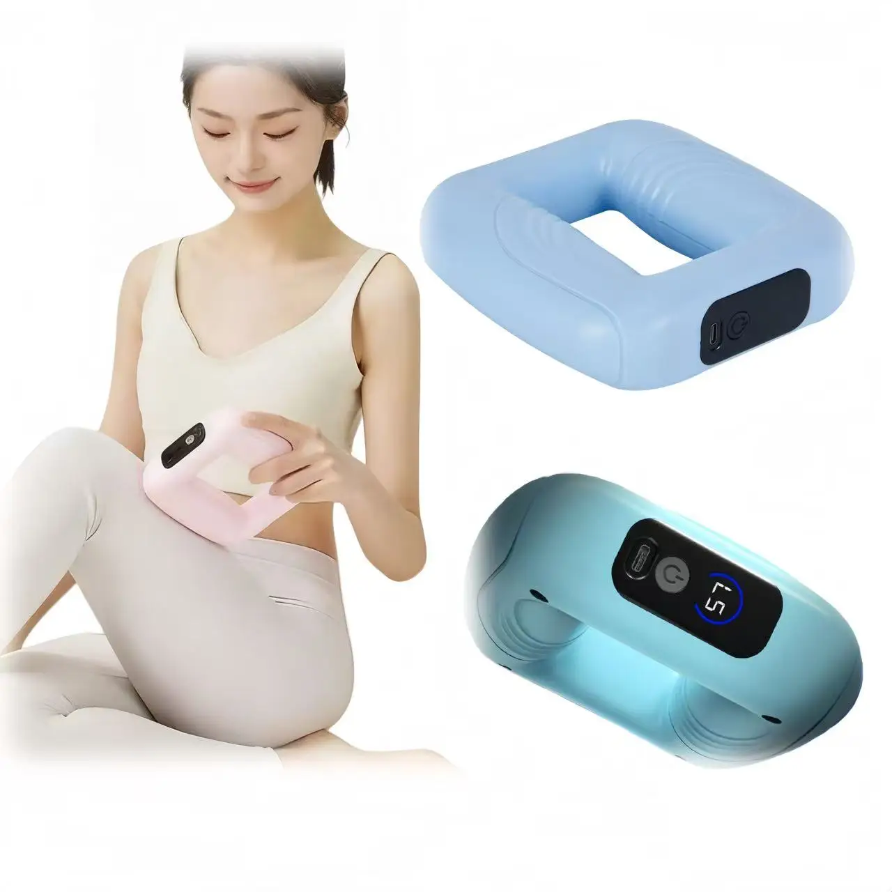 

Electric body fascia ring fitness massage ring vibration shaping massager for abdominal and waist deep tissue massage