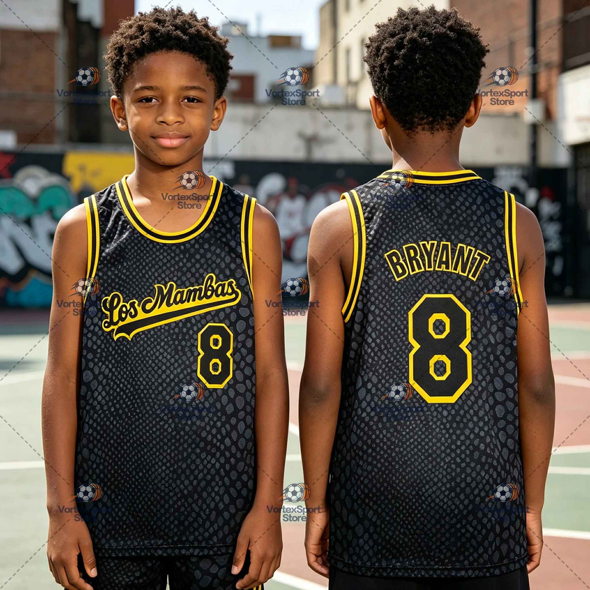 Children's NO.8 Bryant Basketball Star Quick-drying Vest Men's Sleeveless O-neck Basketball Sports Fitness Tranning Jersey