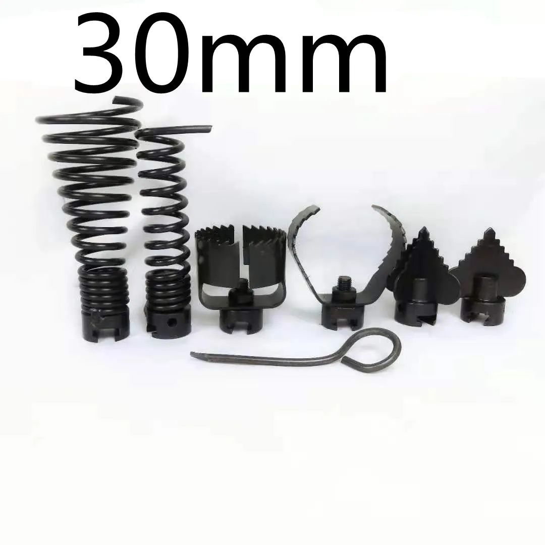 16/22/30 mm Drill Bits Pipe Dredge  Spring Accessories For Bathroom Kitchen Electric Drain Auger Cleaning Machine