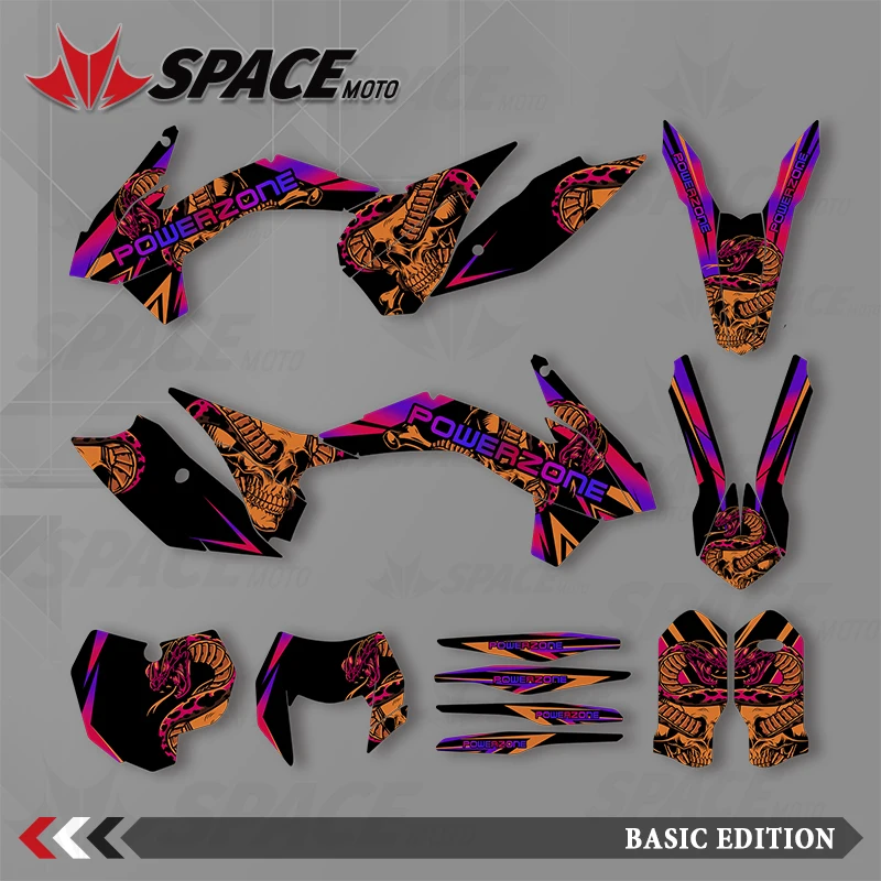 

SPACE MOTO For KTM 13-14 SXF EXC 15 SXF 14-15 EXC 16 EXC XCW Graphics Background Decals Stickers Motorcycle