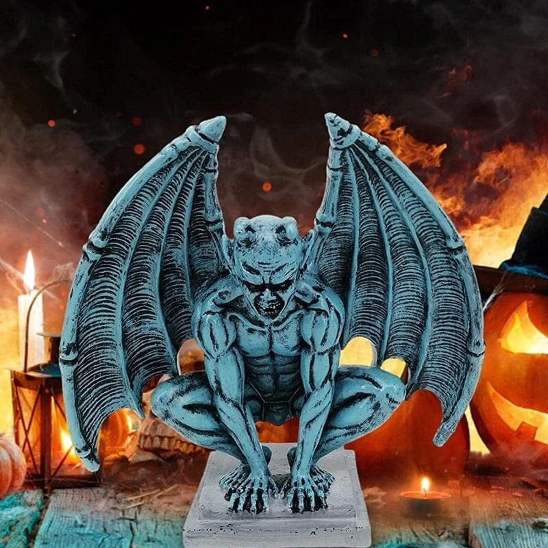 Смоляные драконы с гирляндой в виде крыльев, уличный декор, сидячая скульптура-держатель для внутреннего и наружного простран...