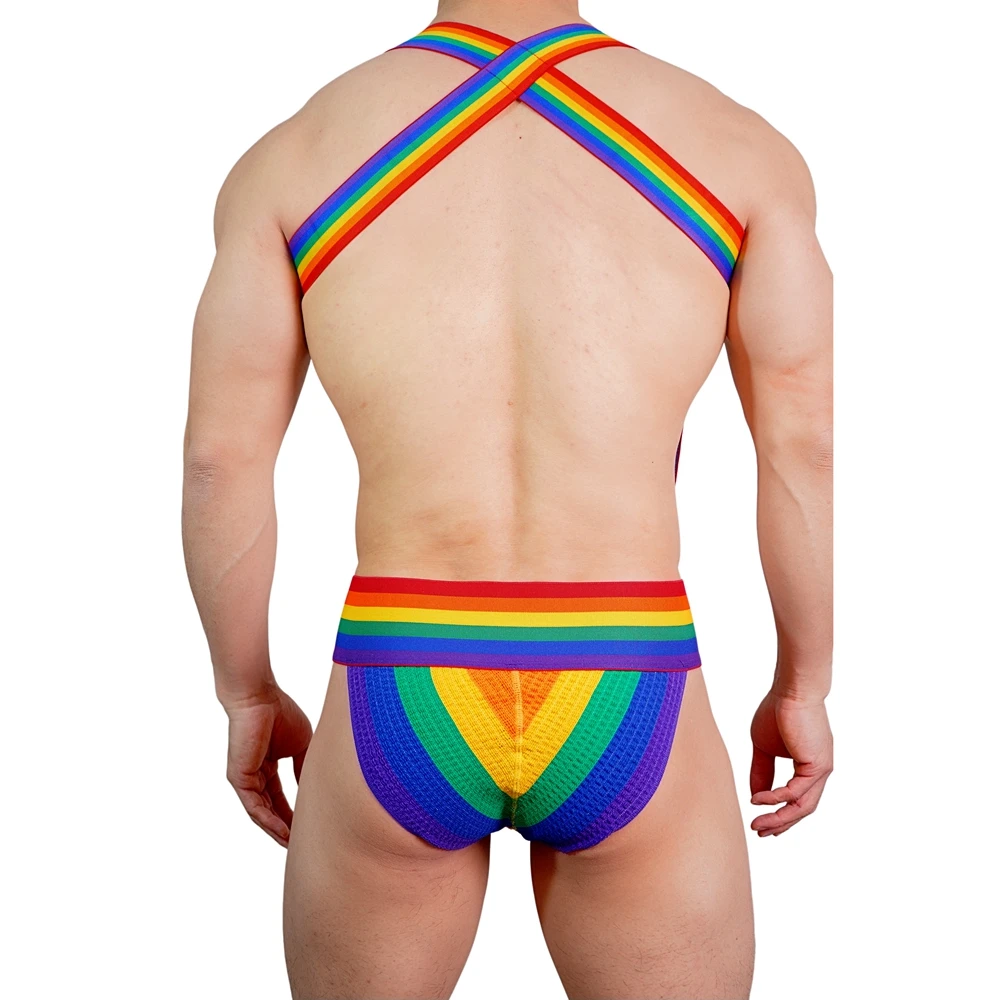 JOCKMAIL Rainbow Body Harness Adjustable  with 3