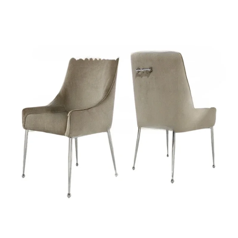 Light luxury dining chair home modern minimalist high-end sense Nordic flannel backrest restaurant dining table chair