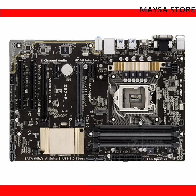 

For ASUS Z97-P motherboard Socket LGA 1150 DDR3 Z97 SATA3 USB3.0 Mainboard 100% Tested Fully Work