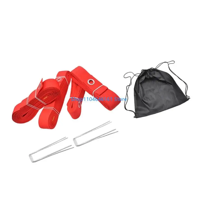 Beach Volleyball Line with Ground Nails for Grasslands Outdoor Sports Enduring