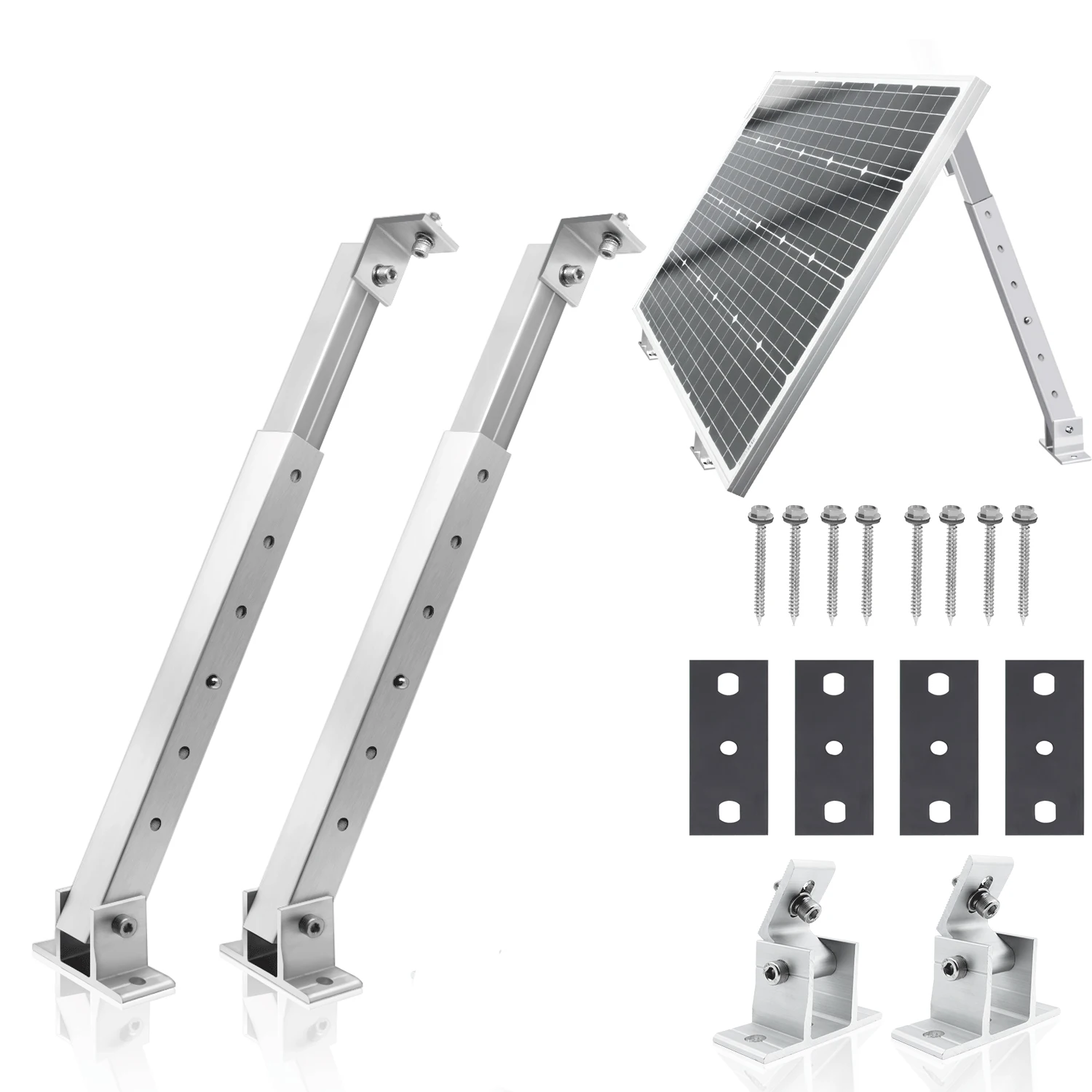 Solarpanel-Fußhalterung, verstellbar mit Federkugeln, Neigungsverstellbare Halterung, für Wohnmobil-Dach, Boot