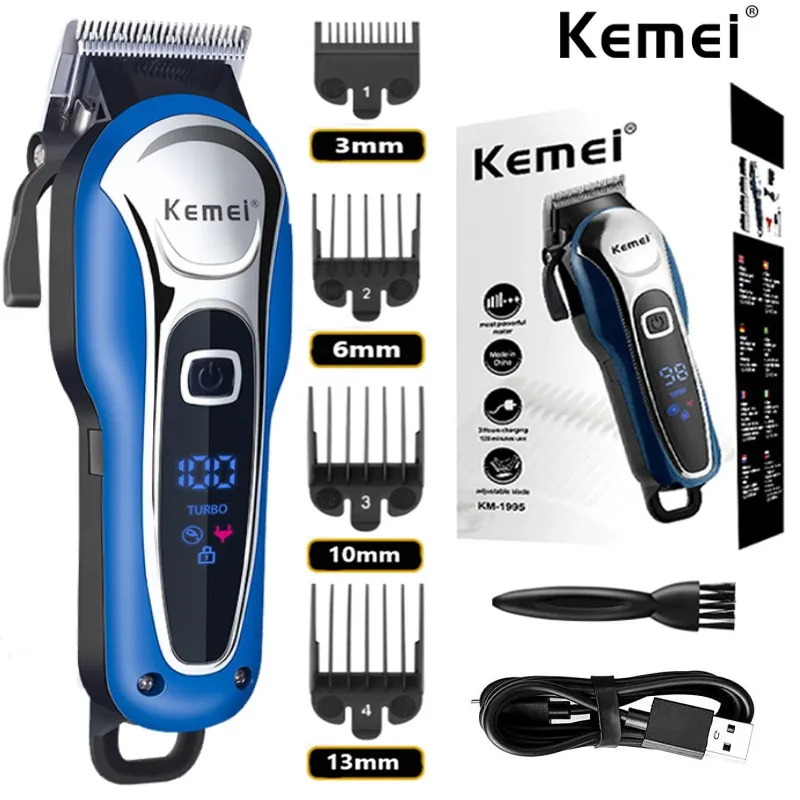 Kemei barber professional hair trimmer for men electric beard cutter hair cutting machine hair cut cordless corded KM-1995