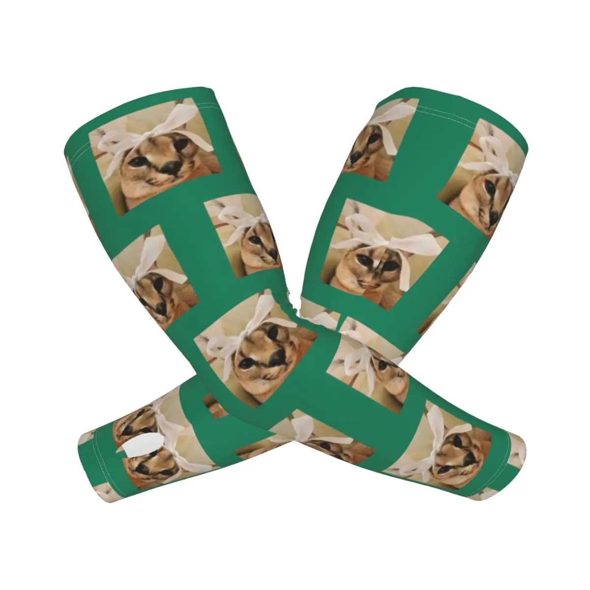 Big Floppa Animal Cat (3) Outdoor Arm Sleeves Sun UV Protection Cover Summer Ice Silk Cycling Tattoo Sleeves
