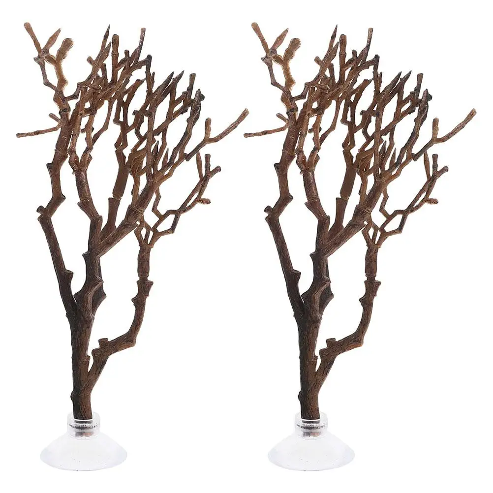

2 Pcs Fish Tank Decoration Moss Tree Coral Branches Aquarium Trunk Plant Stump Ornament Terrarium Decor Freshwater Driftwood Pet