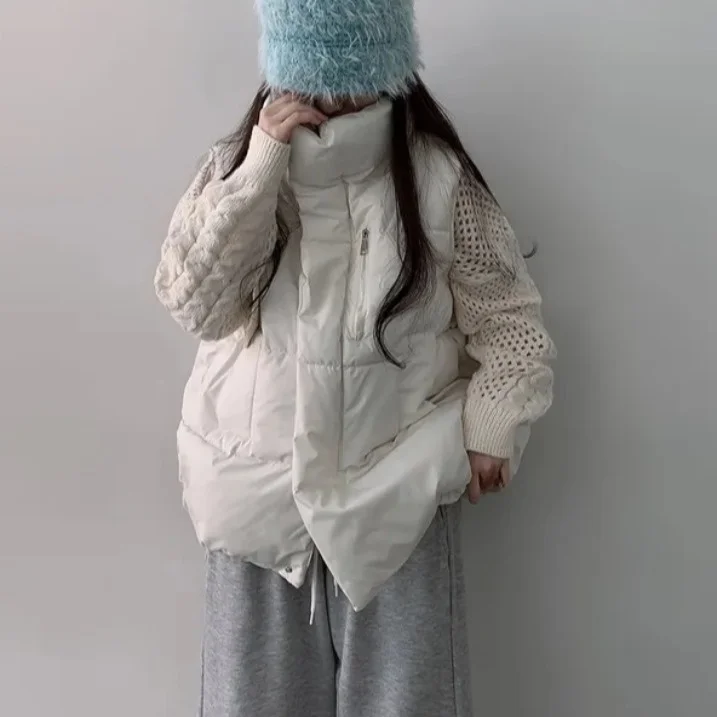

Women's Jaet Vest Loose Fit Du down Cotton Warm Top Layering Sle Faionable Autumn Winter New Arrival Korean Sle