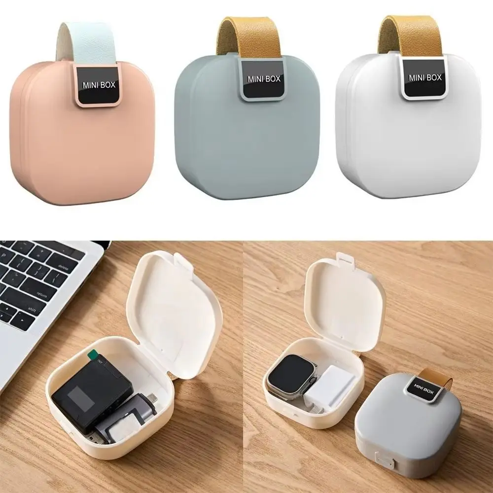 

Mini Charger Storage Box Multi-functional Earphones Multifunctional Storage Box Plastic Portable Data Cable Storage Box Office