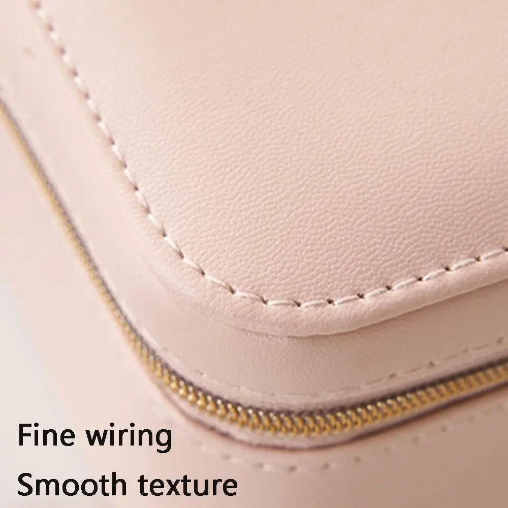 

High-end Double Layer Jewelry Storage Case PU Leather Multi-function Jewelry Boxes Portable Zipper Jewelry Organizer Gifts