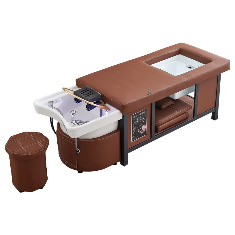 

Foot shampoo bed with water circulation fumigation beauty salon hair salon barber shop special head treatment bed