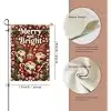 Merry And Bright Gnome Christmas Gnomes Garden Flag 12x18 Inch llz