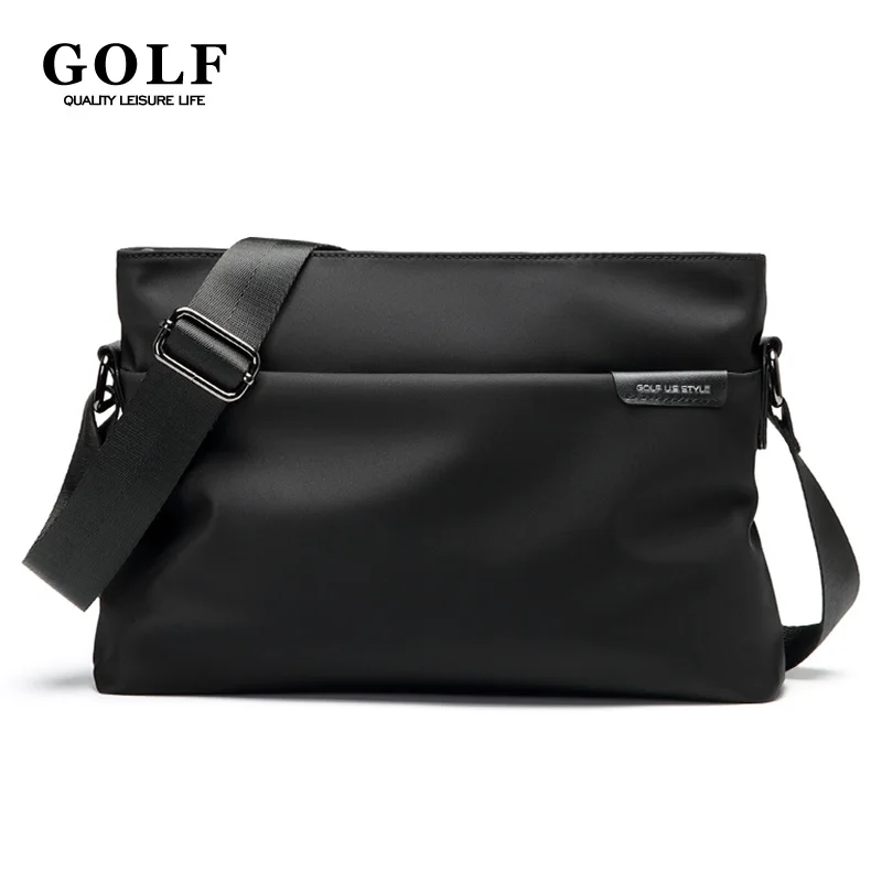 GOLF Men's Crossbody Bag Waterproof Nylon Cross Bag Man Black Messenger Bags Business Shoulder Bag for iPad Tablet High Quality