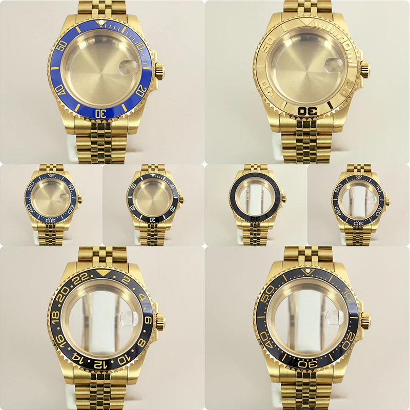 

200M Diving Watch Case 40mm For NH34 NH35 NH36 NH38 4R36 Miyota8215 ETA2824 Movement 5-link Bracelet Sapphire Glass Slide Buckle