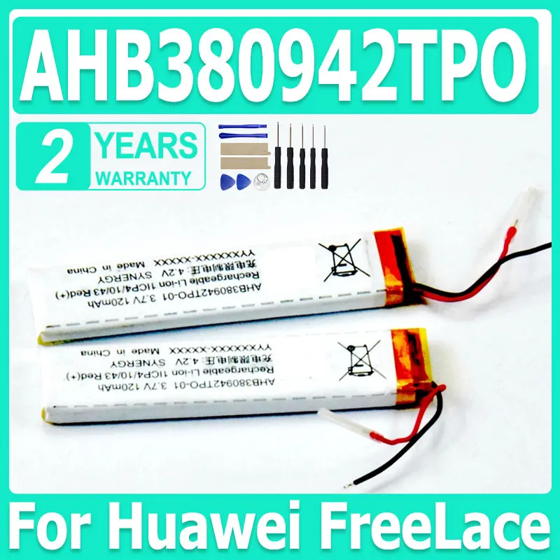 

Совершенно новый аккумулятор для беспроводной гарнитуры AHB380942TPO 3,7 В 120 мАч AHB380942TPO для Huawei FreeLace + бесплатные инструменты