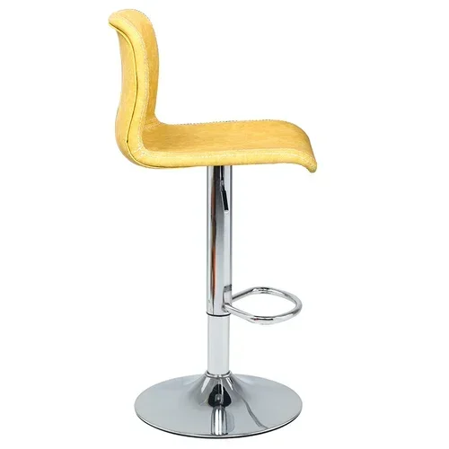 

High Quality Comfortable Bar Stool Leather Simple Back Adjustable Design Nordic Chair White Swivel Taburete Alto Furniture