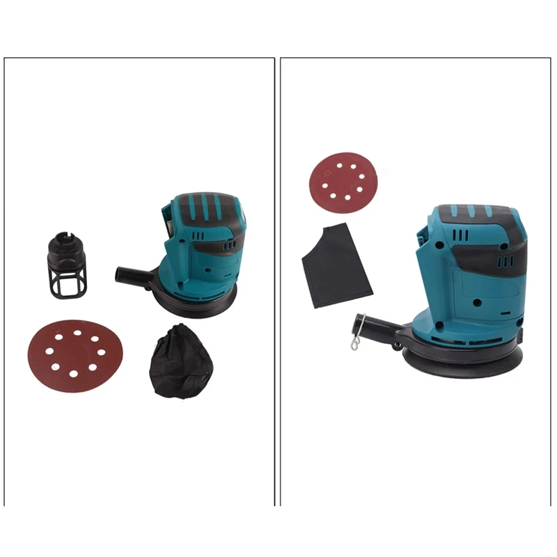 ABRW Cordless Orbital Sander 125mm Brush Motor, Wood Grinding Tool for 18V Battery, Polishing Waxing Sander 3 Speed 11000rpm