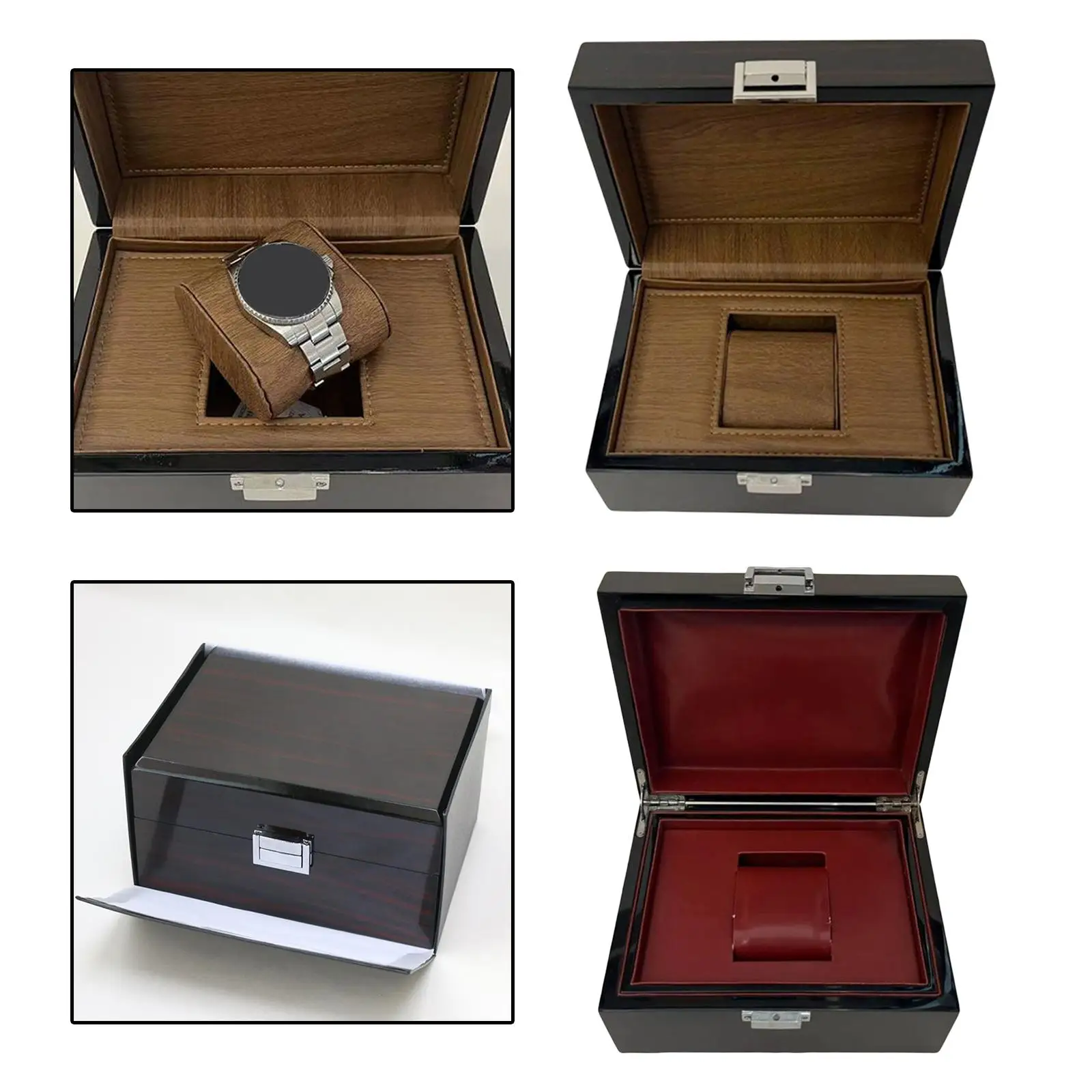 Single Watch Box Holder Jewellery Multifunctional Watch Display Case for Dorm Travel Shops Bedroom Men Women