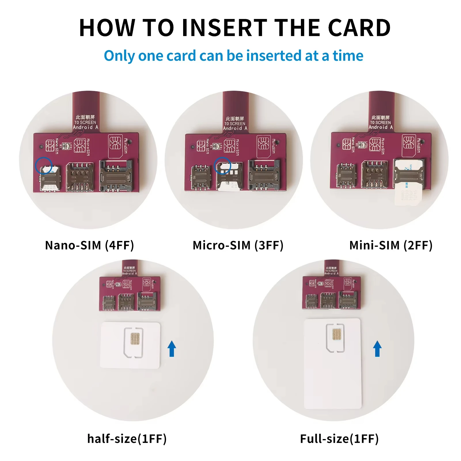 آيفون بطاقة SIM 4in1 فتحة للبطاقات الخارجية محول سريع بطاقة مبدل آيفون قارئ بطاقات SIM حامل إعادة التمهيد المجاني نانو #4