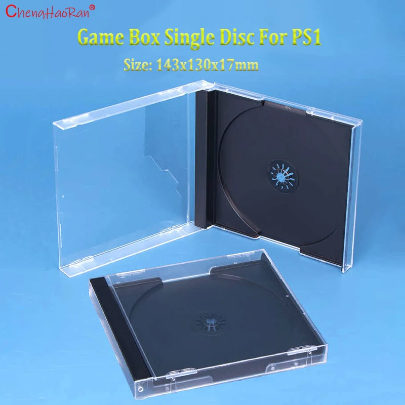 1PC High Quality Game Box Single Disc For PS1 PlayStation 1 Transparent Plastic Single Disc Storage Bracket Box Case