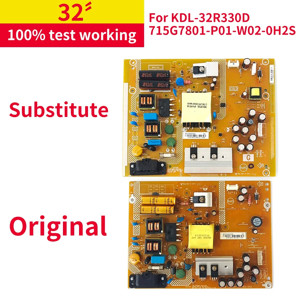New 100% test working Good quality for KDL-32R330D Substitute Power Board 715G7801-P01-W02-0H2S