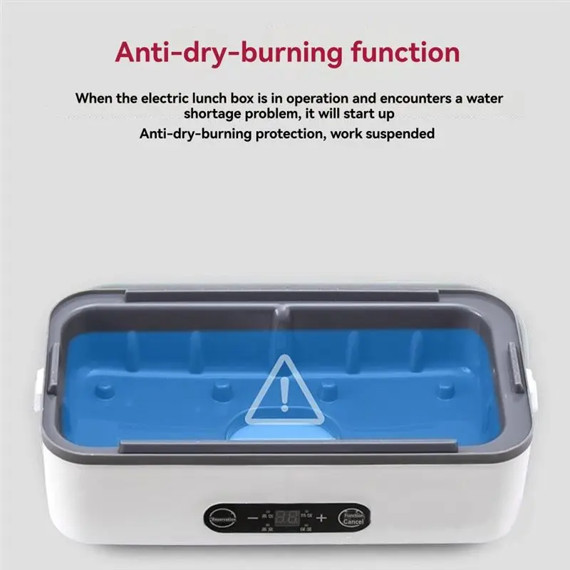 ABZA-Portable Electric Lunch Box Automatic Rice Cooker With Timer Insulated Food Warmer For Office Mini Cooking Machine (EU)
