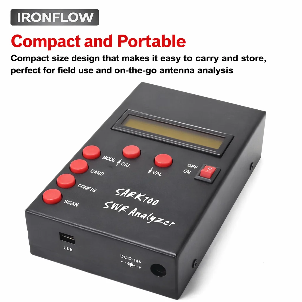 SARK100 Portable Antenna Analyzer Meter User-Friendly Operation with High Accurate Measurement for Versatile Applications